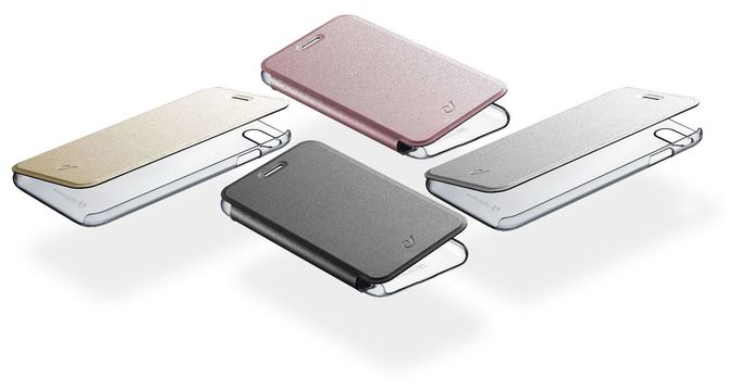 Folio für Apple iPhone 7  Clear Book (Gold, Transparent) 