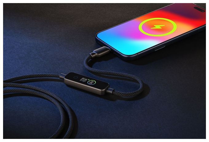 Stecker Rundkabel USB C auf USB C bis 240 W 1,2 m  Data Cable Powerview IQ (Schwarz) 
