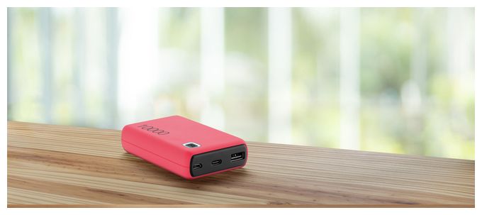 10000 mAh Powerbank Micro-USB + USB Type-C  Essence (Pink) 