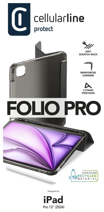 Folio aus Kunstleder für Apple iPad Pro 12.9" bis 32,8 cm (12.9") (Schwarz) Folio 