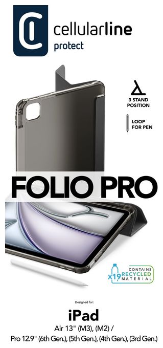 Folio aus Kunstleder für Apple iPad 12.9" bis 32,8 cm (12.9") (Schwarz) Folio 
