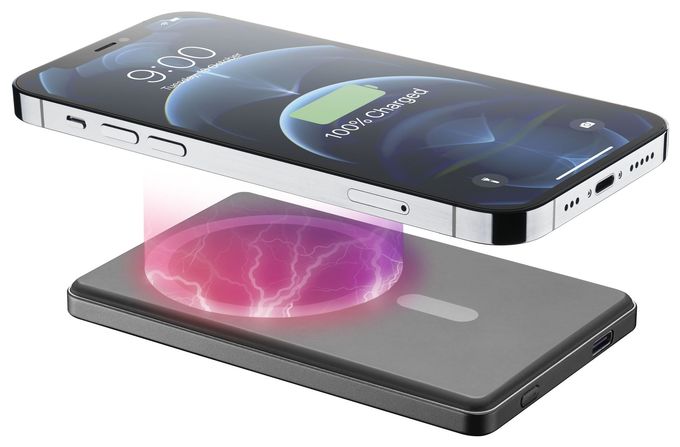 5000 mAh Powerbank USB Typ-C Kabelloses Laden  Mag Lite (Grau) 