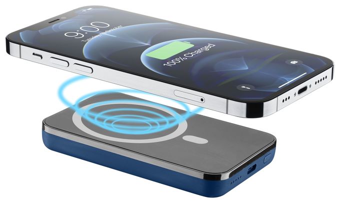 5000 mAh Powerbank USB Typ-C Kabelloses Laden  Magsafe (Blau) 