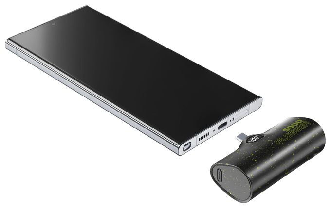 5000 mAh Powerbank USB Typ-C  Plugger (Schwarz) 