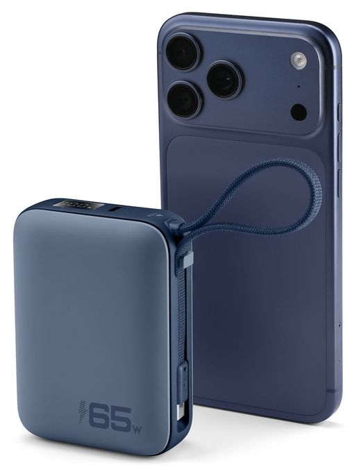 POWER BANK POCKET 20000 mAh 65W USB-C ANSCHLUSS BLAU 
