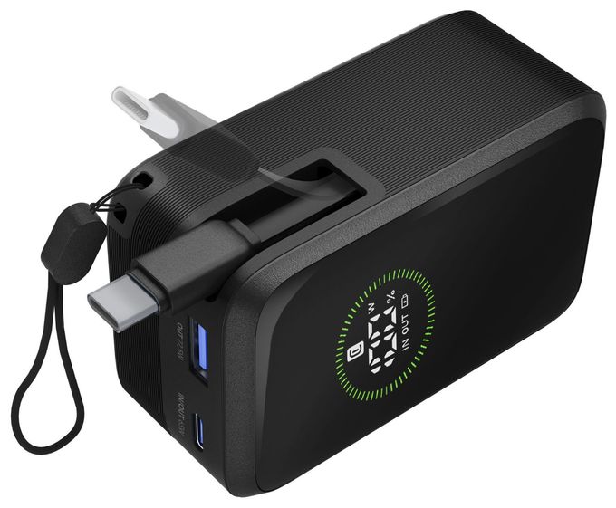 20000 mAh Powerbank USB Typ-C  Roller (Schwarz) 