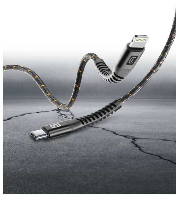 Lightning auf USB C bis 30 W 1,2 m  Tetra Force Cable (Schwarz) 
