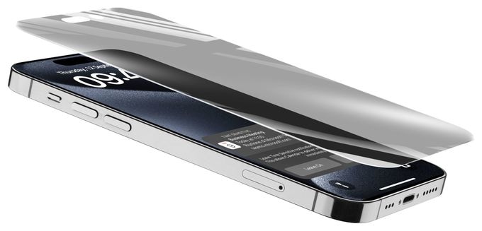 Klare Bildschirmschutzfolie gehärtetes Glas 9H für  Apple iPhone 15 Pro Antibakteriell, Kratzresistent, Schockresistent, UV-beständig Top Secret Glass 