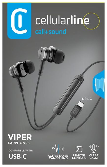 In-Ear Kopfhörer Kabelgebunden USB Typ-C  Viper (Schwarz) 