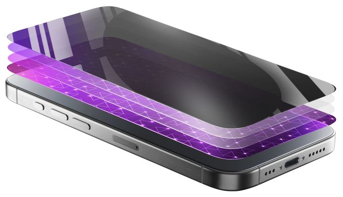 Datenschutz-Bildschirmschutz " Privacy " gehärtetes Glas für  Apple iPhone 16 Fallbeständig, Schlagfest, Kratzresistent Xtreme Glass Privacy 