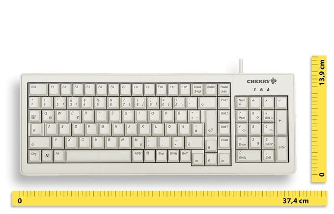 Büro Tastatur USB + PS/2  G84-5200 Complete (Grau) 