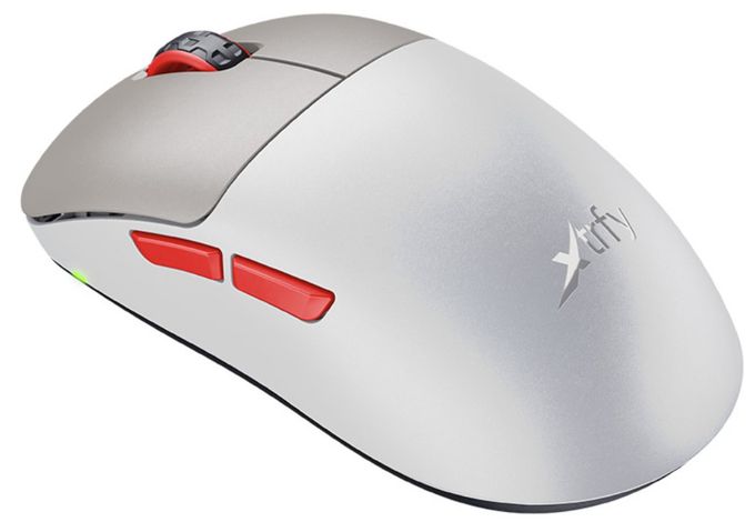 26000 DPI Gaming Maus Optisch  Xtrfy M8 Wireless (Beige, Rot) 