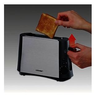 Toaster 1 Scheibe(n)  3890 Mini- (Schwarz, Edelstahl) 