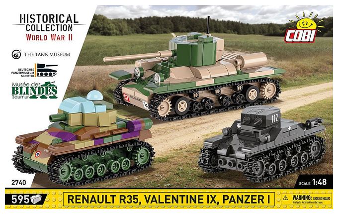 Renault R35 - Valentine IX - Panzer I 