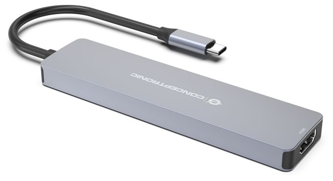 DONN28G 7-in-1 USB 3.2 Gen 1 Dockingstation, 4K60Hz HDMI, USB-A 5Gbps x 2, USB-C 5Gbps, SD, TF/MicroSD, 100W USB PD 