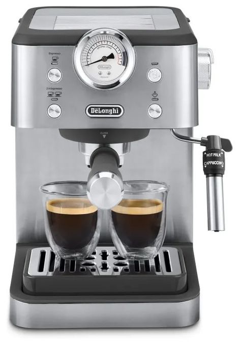 Siebträger Kaffeemaschine 15 bar 1350 W  EM450.M Linea Classic (Schwarz, Edelstahl) 