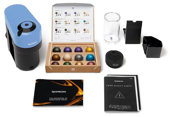 Nespresso Kapselmaschine 0,56 l  ENV90.A Vertuo Pop (Schwarz, Blau) 