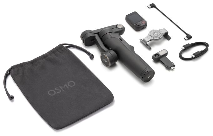 Stativ Gimbal für Smartphone faltbar Bluetooth  Osmo Mobile 8P Advanced Tracking Combo (Schwarz) 