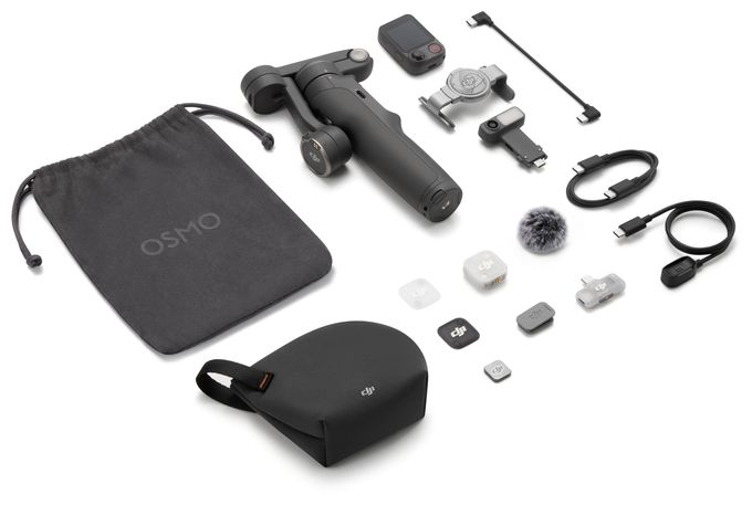 Stativ Gimbal für Smartphone faltbar Bluetooth  Osmo Mobile 8P Creator Combo (Schwarz) 
