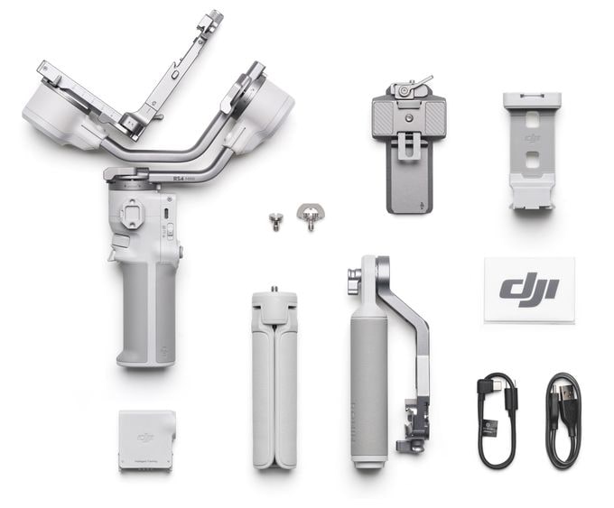 Stativ Gimbal für Kamera faltbar Bluetooth  RS4 Mini Combo Gimbal-Stabilisator (Weiß) 