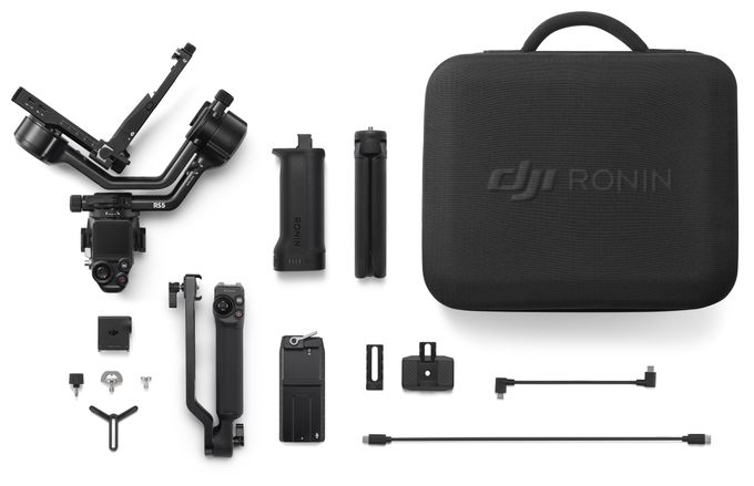 Stativ Gimbal für Kamera faltbar Bluetooth  RS5 Combo (Schwarz) 