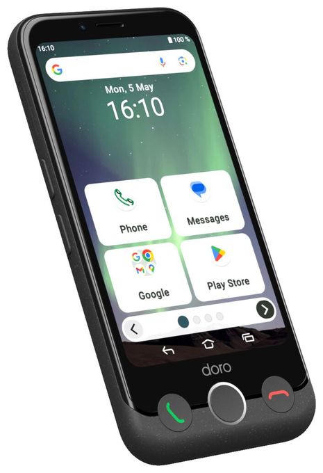 64 GB 4G Smartphone 11,4 cm (4.5 Zoll) 2,0 GHz Android 13 MP Einzelne Kamera Kamera Dual Sim WiFi 5  Aurora A10 (Schwarz) 