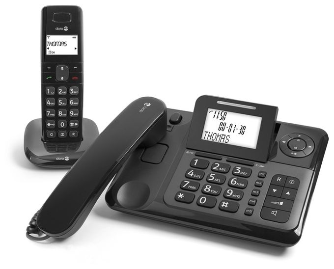 Analoges/DECT-Telefon  Comfort 4005 Combo (Schwarz) 