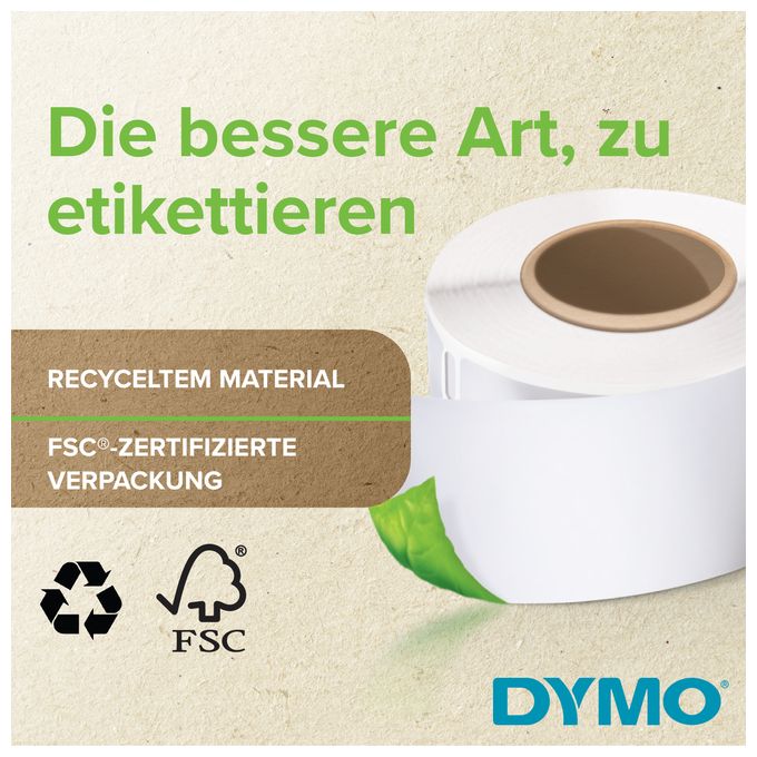 DYMO Original LabelWriter-Ordner-Etiketten | 38 mm x 190 mm | Rolle mit 110 leicht ablösbaren Etikettenband | selbstklebend | für LabelWriter Etikettendrucker und Beschriftungsgerät 