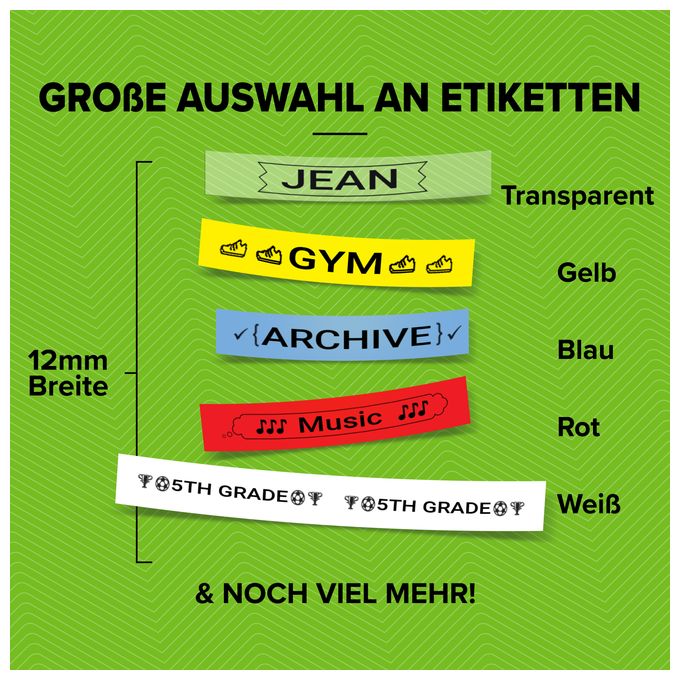 DYMO Original LetraTag Papier Etikettenband | schwarz auf weiß | 12 mm x 4 m | selbstklebendes Papier Schriftband | für LetraTag-Beschriftungsgerät 