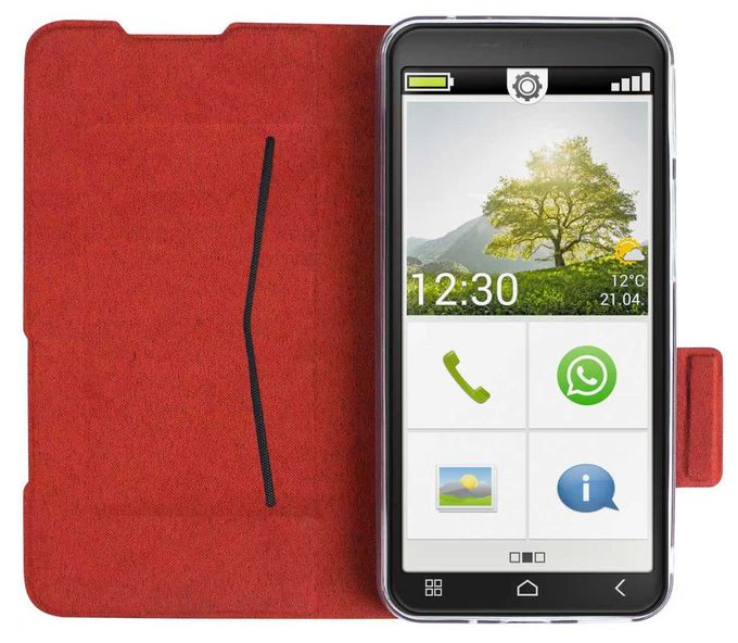 Folio für Emporia SMART.7lite, SMART.7mini, ME.7  Smartcover (Schwarz, Rot) 