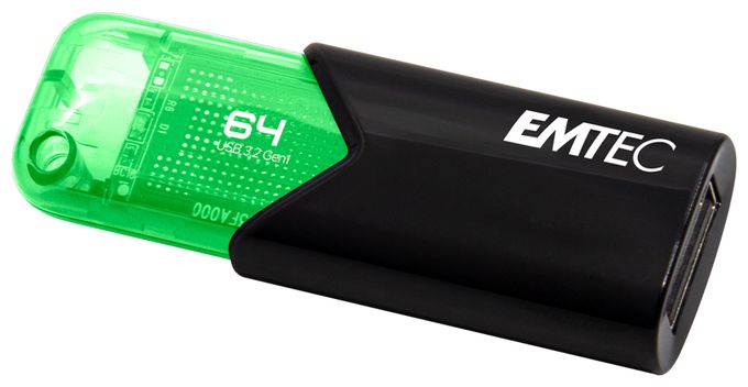 USB Typ-A Stick 64 GB  B110 Click Easy (Schwarz, Grün) 