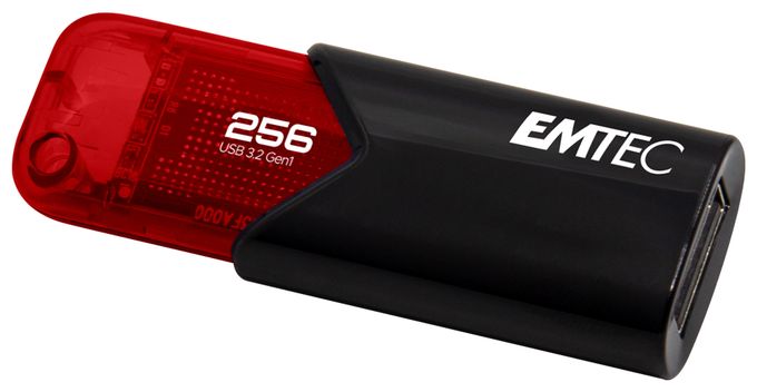 USB Typ-A Stick 256 GB  B110 Click Easy (Schwarz, Rot) 