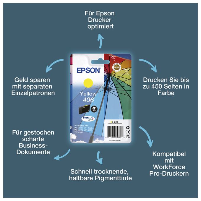 originale Druckerpatronen Gelb 6 ml 406 C13T17G44010 