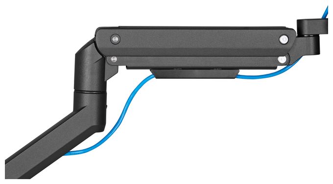 17"-49" Schwerlast-Monitor-Schreibtischhalterung, Schwarz 