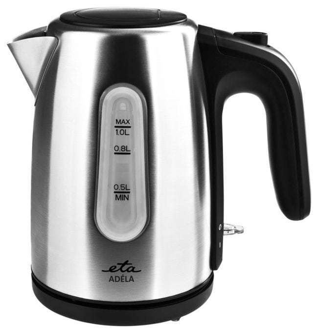 1,0 l Wasserkocher 1600 W  Adela (Schwarz, Edelstahl) 