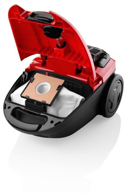 Bodenstaubsauger mit Staubbeutel 800 W HEPA  Diego (Rot) 