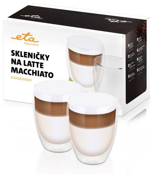  Doppelwandige Latte Macchiato Gläser (Transparent) 
