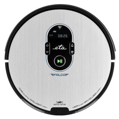 Saugroboter nass/trocken 120 min Akku  Falco Smart (Schwarz, Edelstahl) 
