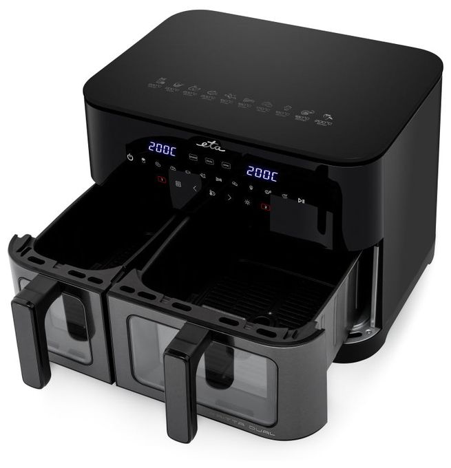 Doppelkammer Heißluftfritteuse 11 l 2600 W  Fritta Dual (Schwarz) 