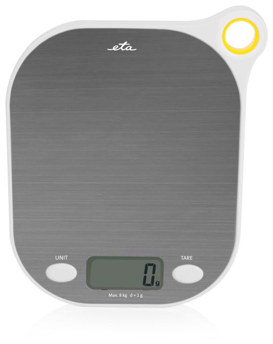 Elektronische Küchenwaage bis 8 kg Genauigkeit 1 g  Grami (Weiß, Edelstahl) 