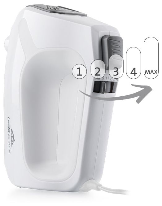 Handmixer 4 Stufen 500 W  Lento II (Grau/Weiß) 