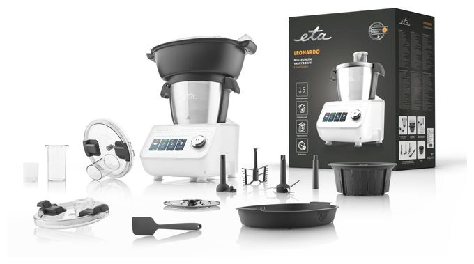 Küchenmaschine 3,5 l mit Waage  Leonardo (Weiß, Grau) 