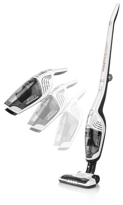 Handstaubsauger Beutellos bis 50 min Laufzeit 21,6 V HEPA  Moneto II (Schwarz, Weiß) 