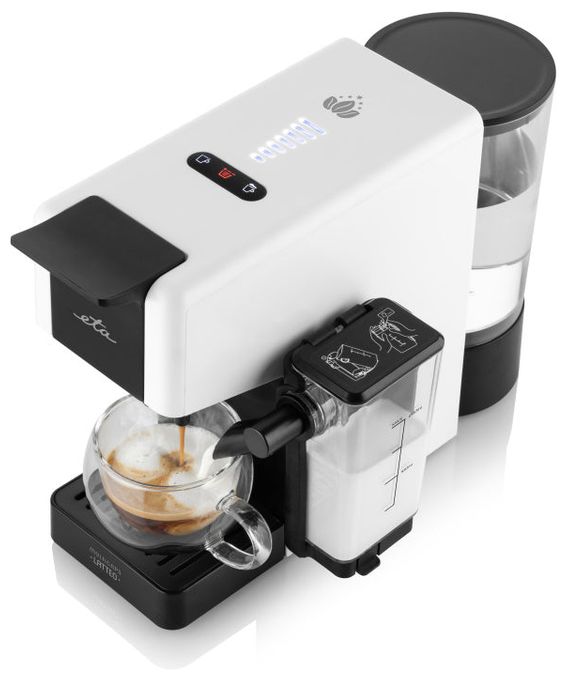 Gemahlener Kaffee/Kaffeekapsel Maschine  Multicaps Latteo (Weiß) 