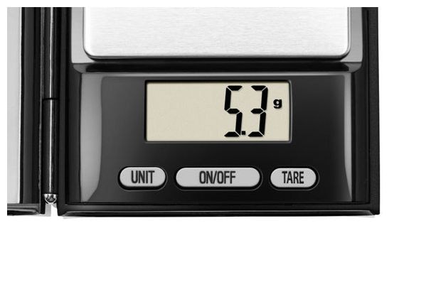 Elektronische Küchenwaage bis 0,5 kg Genauigkeit 0,1 g  Pocky (Schwarz) 
