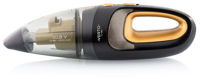 Handstaubsauger Beutellos bis 15 min Laufzeit 10,8 V HEPA  Verto (Schwarz/Gold) 