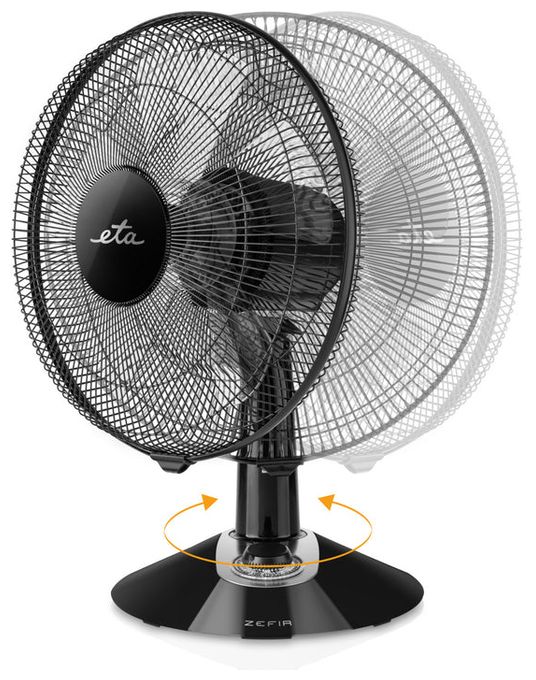 Ventilator Tisch neigbar 55 dB  Zefir (Schwarz) 
