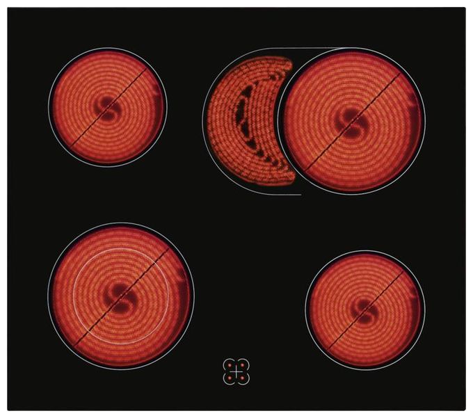 Herdset 59 l mit 60 cm Glaskeramik Kochfeld EHE156-2.1 UBZ-Set 