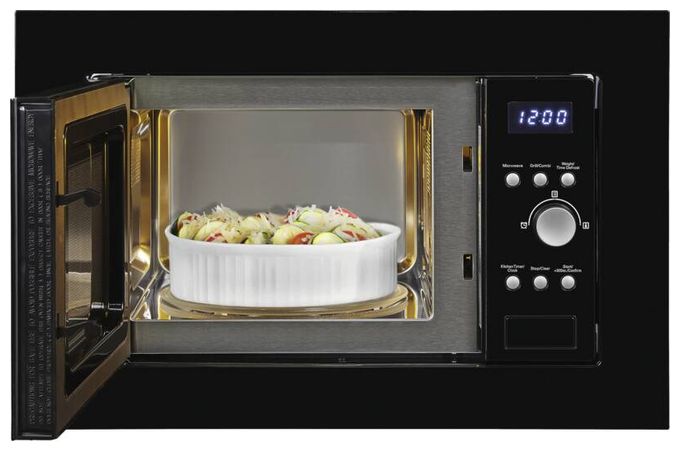 Einbau-Mikrowelle 1000 W Größe: klein 5 Stufen Grill (Schwarz) EMW1770-G-D-030 