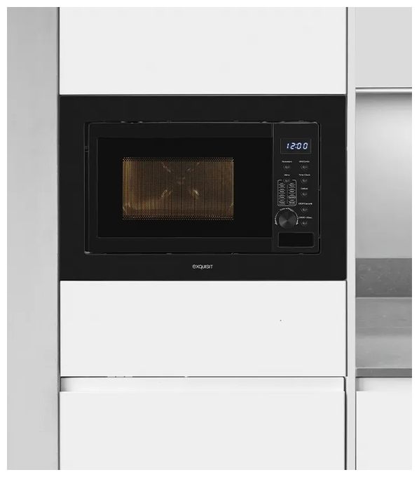 Einbau-Mikrowelle 1000 W Größe: klein 6 Stufen Grill (Schwarz) EMW20-DG-020 